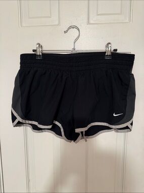 Nike Women’s Black Athletic Shorts with Gray Trim